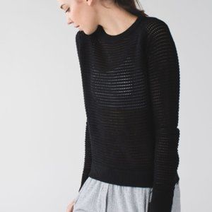 Lululemon Devi Crew Sweater Pointelle Black